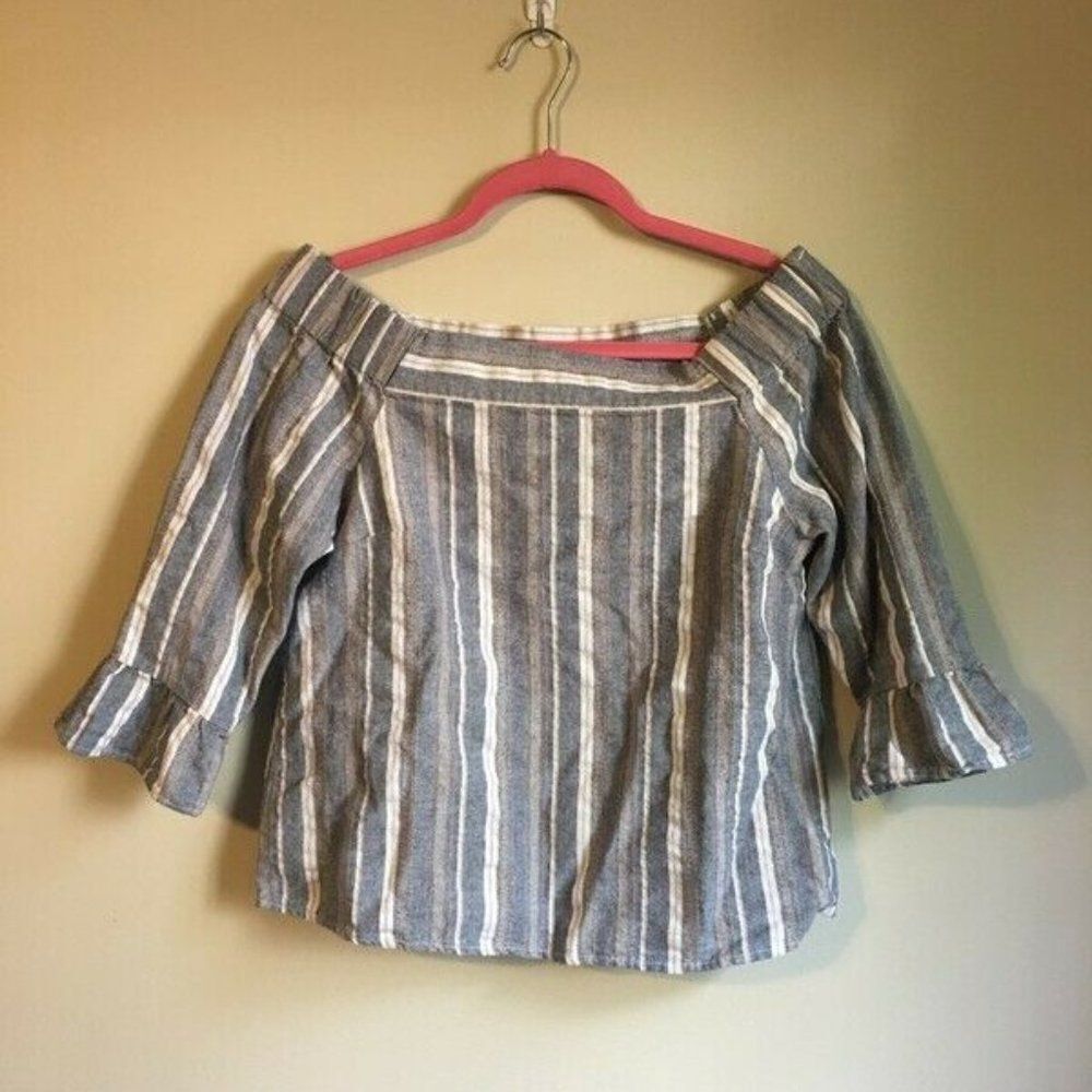 Ethereal by paper crane small blue striped top